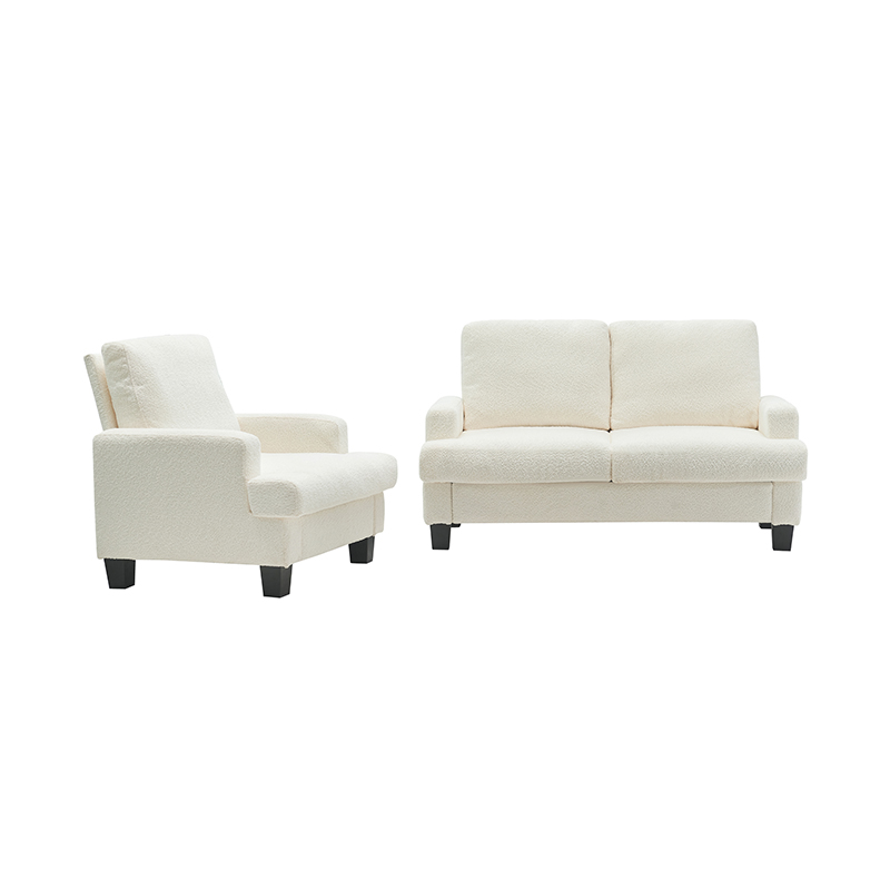 Moderná látková pohovka Teddy Velvet White
